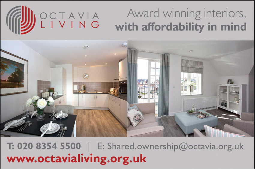 Octavia living grey advert showing inside homes