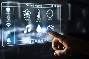 smart home technology – a touchscreen device