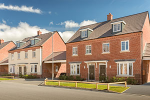 Houses on a street that have saved on energy bills