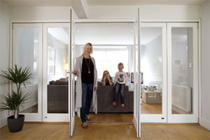 Vufold bi-folding doors in family home