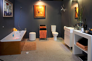 The bathroom inside the Smarthouse